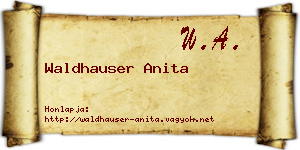 Waldhauser Anita névjegykártya